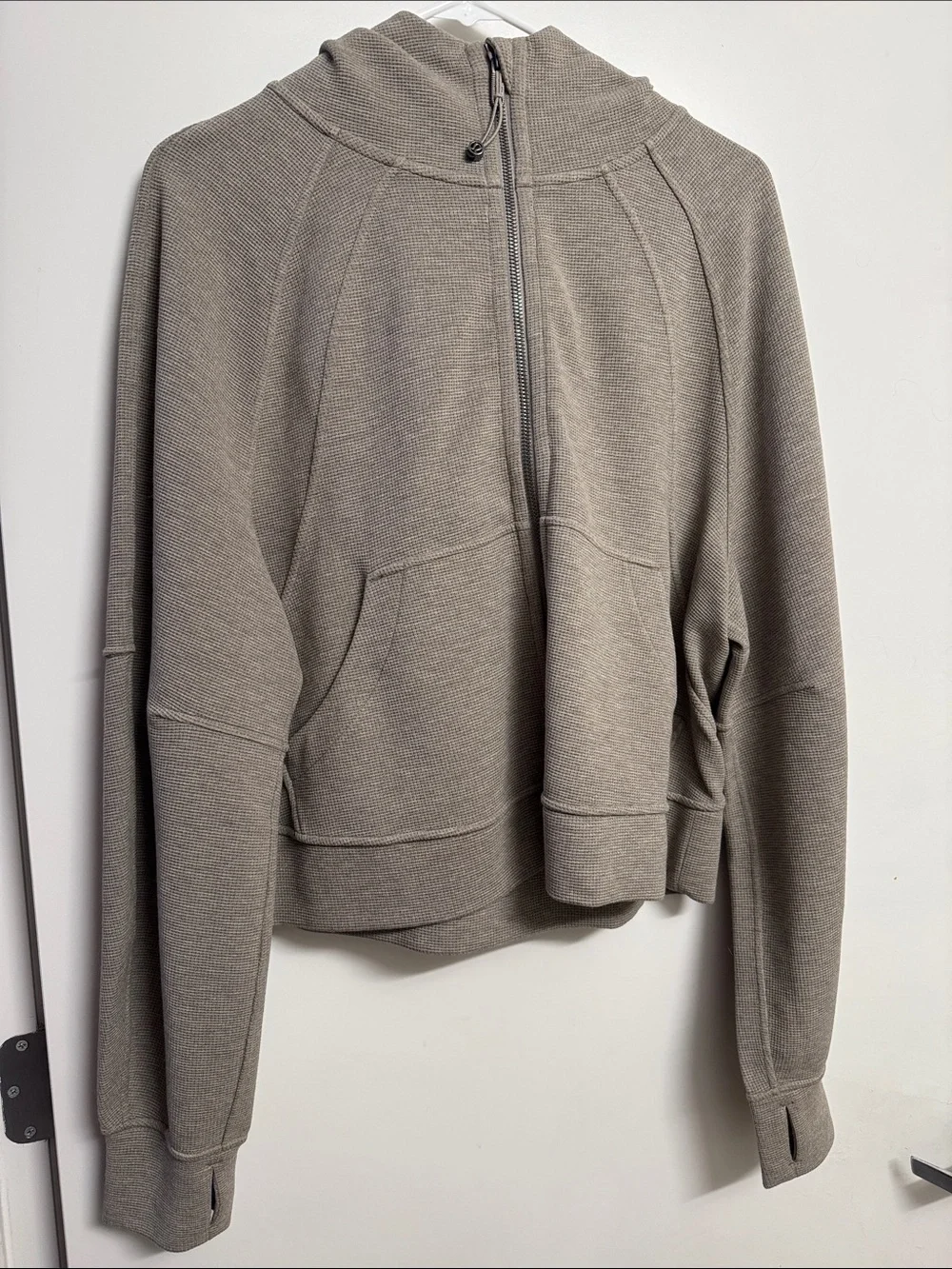 lululemon athletica Taupe Zip Front Hoodie